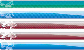 Glossy Userbars Free Vector